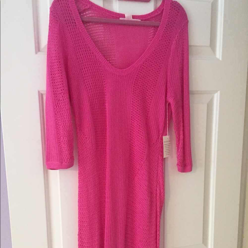 Victoria's Secret pink cover up or sweater dress
